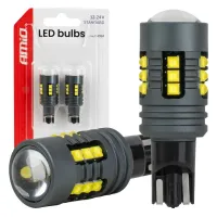 Żarówki LED STANDARD W16W T15 2525 18SMD białe 12V 24V AMIO-04994