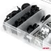 Zestaw plastikowych i metalowych śrubek blaszek montażowych 16 mm 22 mm 60 el. AMIO-05034