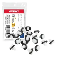 Zestaw spinek listwy bocznej z gumową uszczelką ⌀ 8 mm 17 mm 20szt. AMIO-05046
