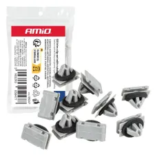 AMIO 05047 — Zestaw spinek listwy progowej z gumową uszczelką 11 mm 10szt. AMIO-05047
