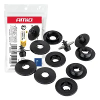 Zestaw uniwersalnych spinek do dywaników 14 mm 4szt. AMIO-05050