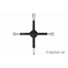AMIO 02402 — Klucz krzyżakowy gumowany 17 mm 19 mm 21 mm 1/2