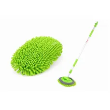 AMIO 02399 — Szczotka teleskopowa z mikrofibrą przepływowa do mycia samochodu 145-247 cm AMIO...