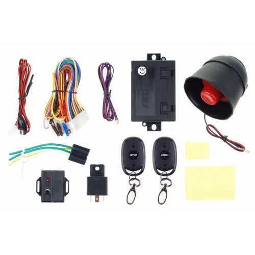 Uniwersalny alarm Samochodowy CA14 z pilotami AMIO-01678