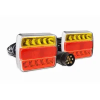 Zestaw świateł LED do przyczepki na magnes 12V AMIO-02141