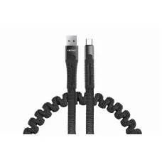AMIO 02529 — Kabel USB micro USB sprężynujący 1.2 m UC-12 AMIO-02529