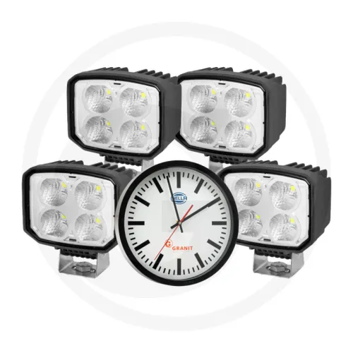 Zestaw reflektorów roboczych LED w zestawie zegar GRANIT Reflektory robocze