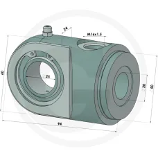 AGTECH 11255685 — Końcówka cylindra KC.2.40/H Siłowniki hydrauliczne i akcesoria