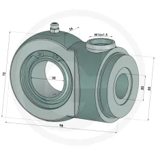 AGTECH 11259261 — Końcówka cylindra KC50 Siłowniki hydrauliczne i akcesoria