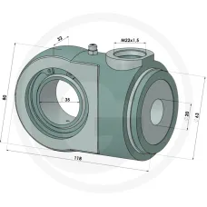 AGTECH 11326624 — Końcówka cylindra KC63 Siłowniki hydrauliczne i akcesoria