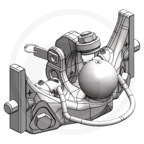 Zaczep kulowy K80® Scharmüller manualna regulacja wysokości System 80