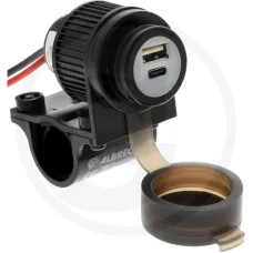 Albrecht 12072366 — Gniazdo DUO USB USB-A / USB-C Gniazdo pokładowe Adaptery