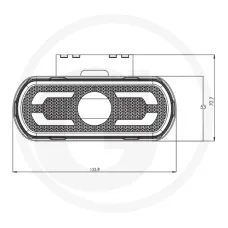 GRANIT 11483800 — Lampa obrysowa LED, czerwona Oświetlenie obrysowe