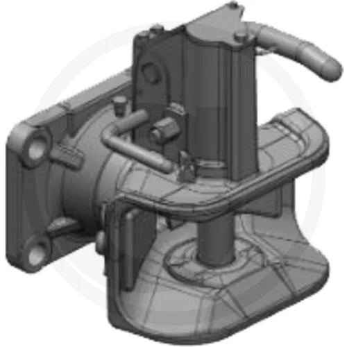 Dyszel kołnierzowy automatyczny 160x100 Zaczepy automatyczne z kołnierzem  Złącza sworzniowe