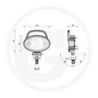 Reflektor roboczy CARBONLUX OVAL 150X93 Reflektory robocze