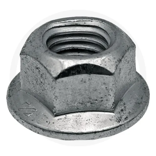 Nakrętka sześciokątna Brona sprężynowa GE 501/601 z kołnierzem, zaciskowa, w całości z metalu