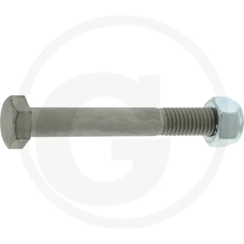 Śruba z nakrętką zabezpieczającą Agromec M12 x 1,75 x 90 mm 12.9  długość gwintu = 32 mm  SW = 19 mm