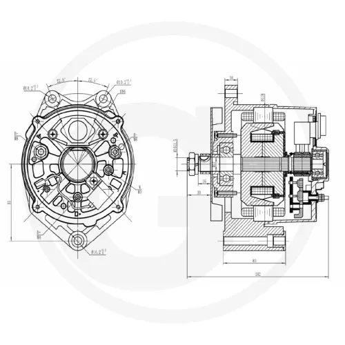 Generator 28 V / 55 A