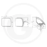 Reflektor roboczy LED strona lewa Reflektory robocze