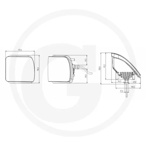 Reflektor roboczy LED strona lewa Reflektory robocze