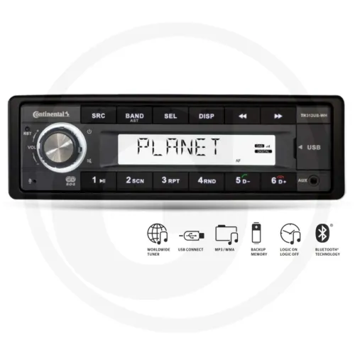 Radio TR312UB-WH Silver Line 12V Radia