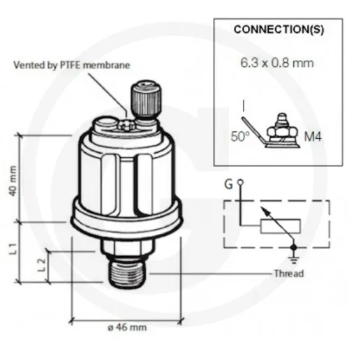 Druckgeber 0-25 Bar - M14