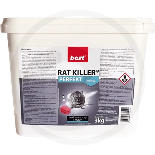Rat killer perfekt kostka 3 kg Preparaty do higieny sanitarnej