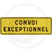 Tablica ostrzegawcza, blacha stalowa z napisem: CONVOI EXEPTIONNEL, folia typ II Tablice ostrzegawcze / folie ostrzegawcze