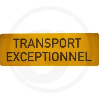 Folia ostrzegawcza samoprzylepna, z etykietą: TRANSPORT EXCEPTIONNEL, folia typu II Tablice ostrzegawcze / folie ostrzegawcze