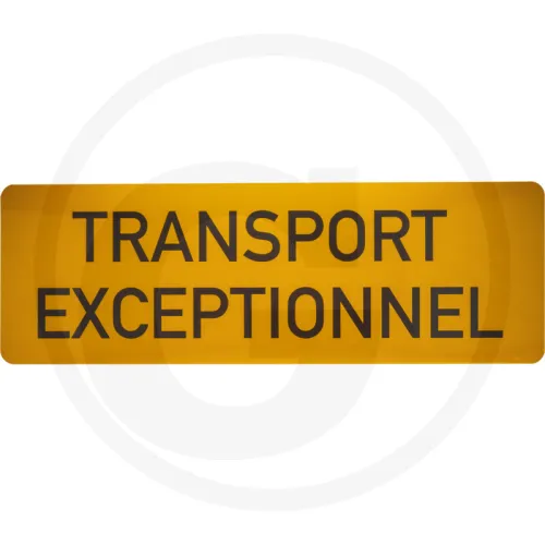 Folia ostrzegawcza samoprzylepna, z etykietą: TRANSPORT EXCEPTIONNEL, folia typu II Tablice ostrzegawcze / folie ostrzegawcze
