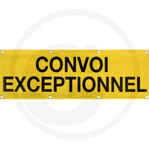 Plandeka ostrzegawcza z napisem: Convoi EXCEPT Tablice ostrzegawcze / folie ostrzegawcze