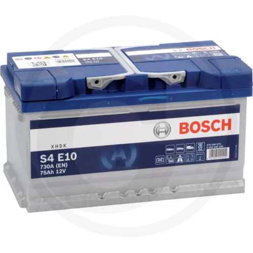 Akumulator S4 E10 12 V / 75 Ah technologia EFB - do samochodów z systemem start / stop Zestawienie ogólne Akumulatory BOSCH