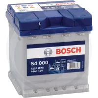 Akumulator S4 000 12 V / 44 Ah technologia SLI; wapń / stop wapnia Zestawienie ogólne Akumulatory BOSCH