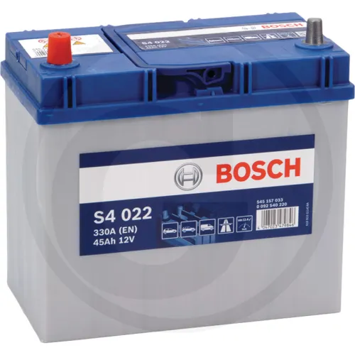 Akumulator S4 022 12 V / 45 Ah technologia SLI; wapń / stop wapnia Zestawienie ogólne Akumulatory BOSCH