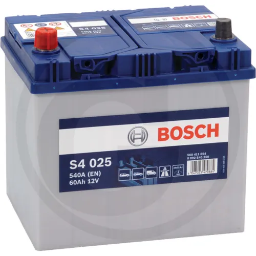 Akumulator S4 025 12 V / 60 Ah technologia SLI; wapń / stop wapnia Zestawienie ogólne Akumulatory BOSCH