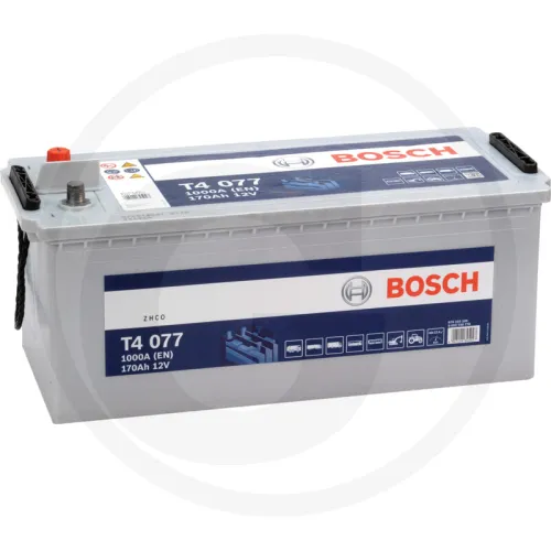 Akumulator T4 077 12 V / 170 Ah technologia SLI; wapń / stop wapnia Zestawienie ogólne Akumulatory BOSCH