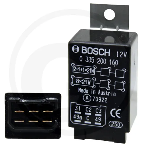 Przerywacz kierunkowskazu / elektroniczn 12 V, 6 przyłącza Listy zastosowań