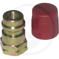 Adapter przyłączeniowy HD przyłącze wysokiego ciśnienia • mosiądz • wersja długa • z zaworem Schrader • ¼