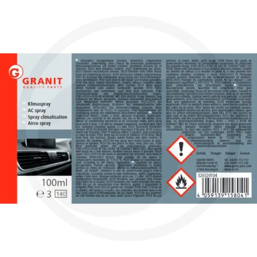 Spray do klimatyzacji 100 ml Wyposażenie warsztatu i akcesoria GRANIT