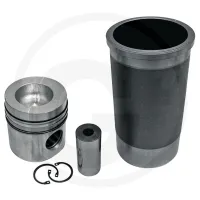 Piston set complete Case IH Tractor : 1455  Engine : DT-402 Supplied without O-ring 3 rings, Ø 100 mm  gudgeon pin Ø 38 x 82 mm  combustion chamber Ø