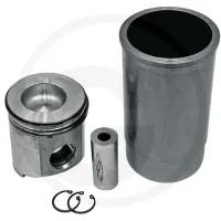 Piston set complete John Deere  6400, 6400SE, 6500, 6800, 6900, 7600  Engine s: 4045T, 6068T Supplied without O-ring 3 rings, Ø 106.5 mm  gudgeon pin
