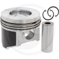 Tłok kpl. Kubota  M 8540, 9540   V3800 3 pierścienie, Ø 100 mm  wysokość sprężania 44 mm  komora spalania Ø 57 mm  głębokość komory spalania 18,2