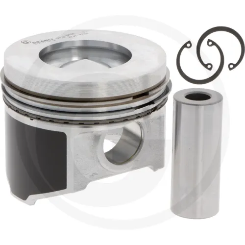 Tłok kpl. Kubota  M 8540, 9540   V3800 3 pierścienie, Ø 100 mm  wysokość sprężania 44 mm  komora spalania Ø 57 mm  głębokość komory spalania 18,2