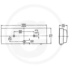 HELLA 4552JA 003354001 — Lampa kabiny Lampy kabiny