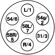 HELLA 4558JB 001941001 — Gniazdo 7-pinowa Wtyczki / gniazda, 7-pinowe
