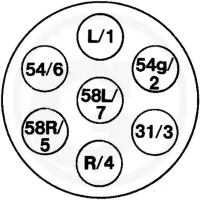 Gniazdo Wtyczki / gniazda, 7-pinowe