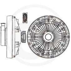 MAHLE 4558MV 376907401 — Sprzęgło wiskotyczne Massey Ferguson  Tier 3 6485, 6490, 6495, 6497, 6499, 7485,...