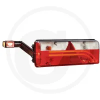 Lampa tylna Europoint III, lewa lewa, z 7-pinowym złączem ASS2, światło postojowe LED (Light Guide), ramię obrysowe SP IV, 4x dodatkowe złącze (ASS2),