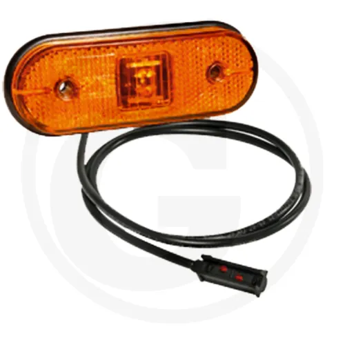 Lampa wersja do zabudowy, z kablem 500 mm i złączem P&R (złącze wtykowe ASS2 z tyłu lampy) Aspöck Lampy obrysowe boczne