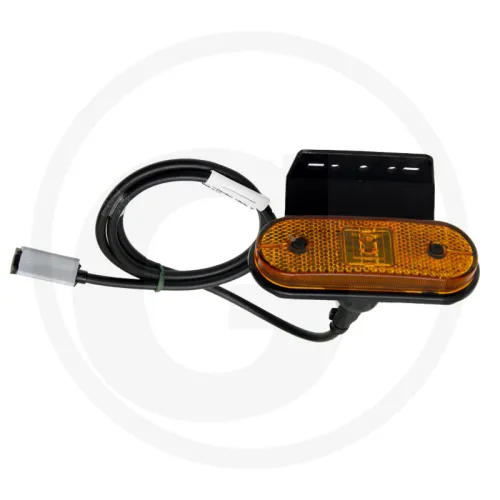 Lampa boczne światło obrysowe 24 V, Unipoint I LED żółty, 1500 mm, uchwyt kątowy do przodu, złącze P&R, 2-pinowe złącze wtykowe z tyłu Aspöck Lampy ob